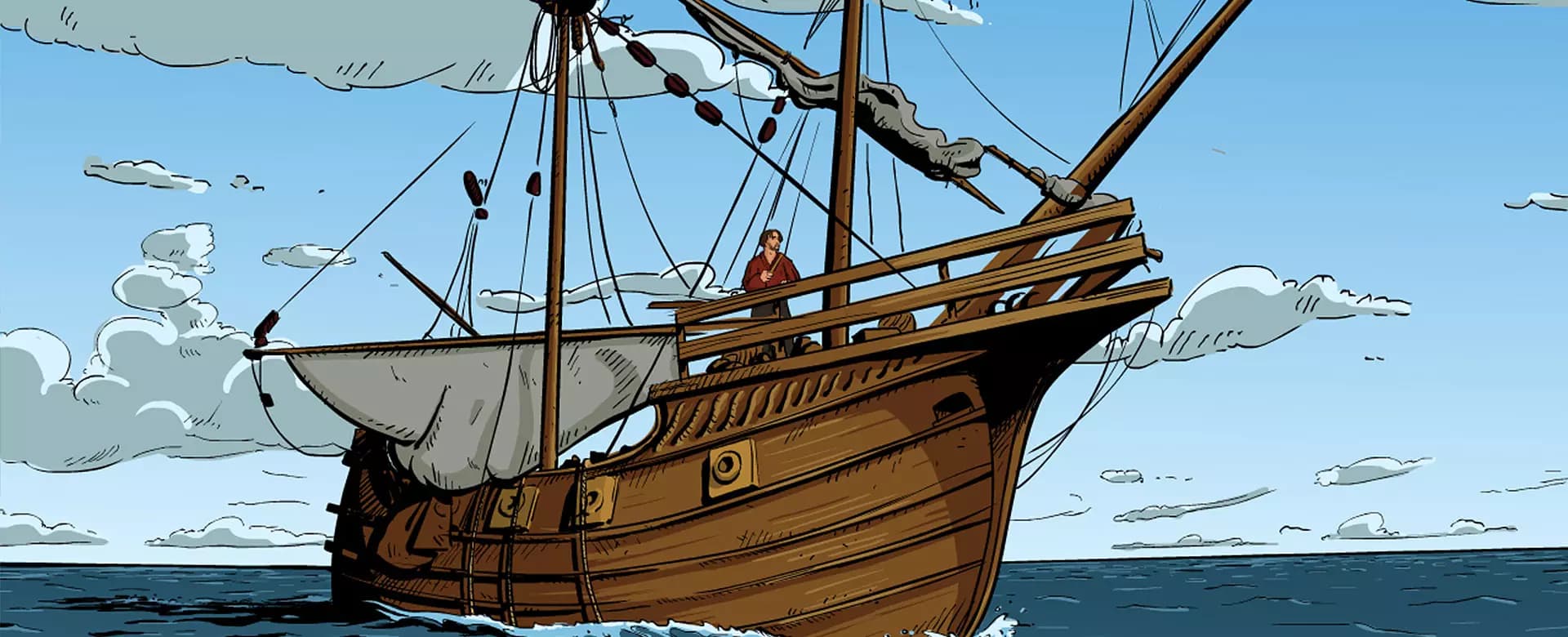 Illustration Graphic Novel Jungbrunnen Schiff