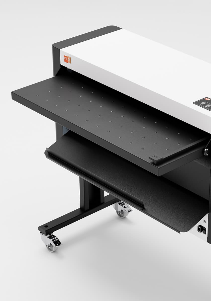 Porträtslider-Bild: Nahaufnahme einer Papierfaltmaschine von ES-TE