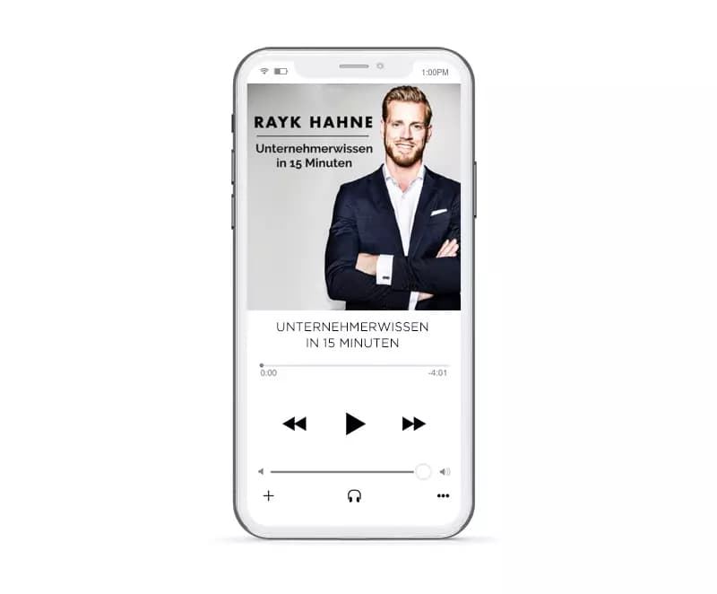 Bild vom Podcast von Rayk Hahne im iphone im Insight über die besten Podcasts von Unternehmen für Unternehmen