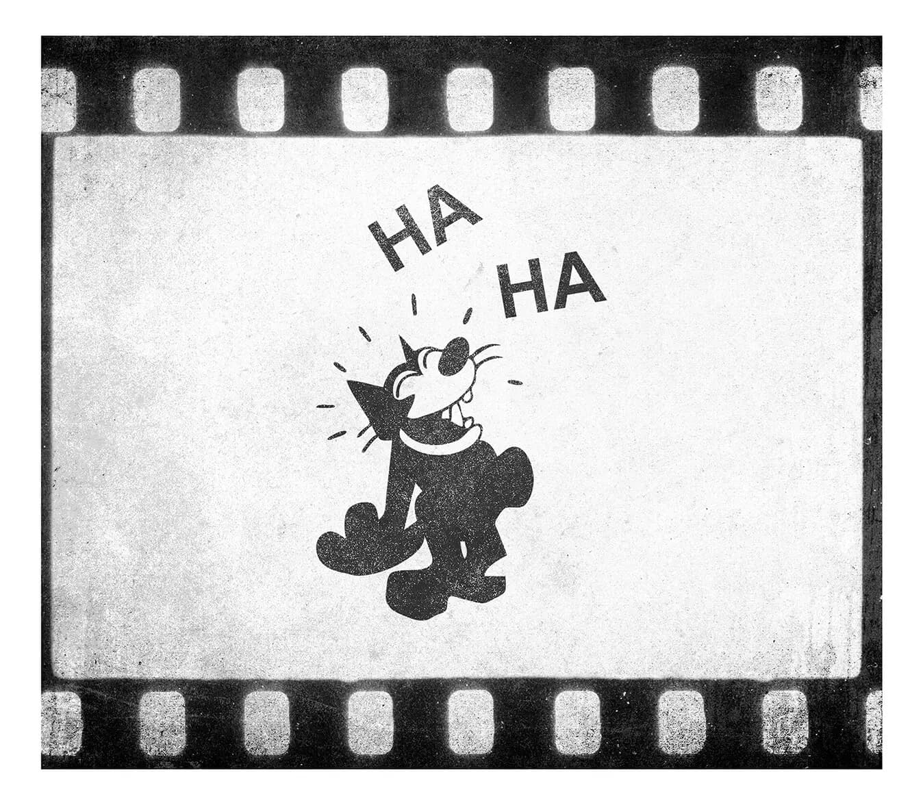 Illustration Felix the Cat im Filmstreifen zum Insight über die Geschichte der Animation.
