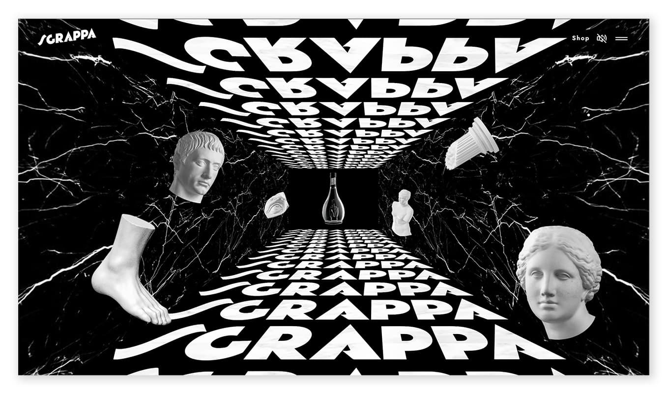 Bild zum insight über visuelle Webdesign-Trends durch dystopisches design am beispiel Sgrappa