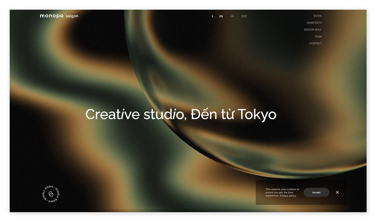 Bild zum insight über visuelle Webdesign-Trends durch glasmorphismus am beispiel monopo