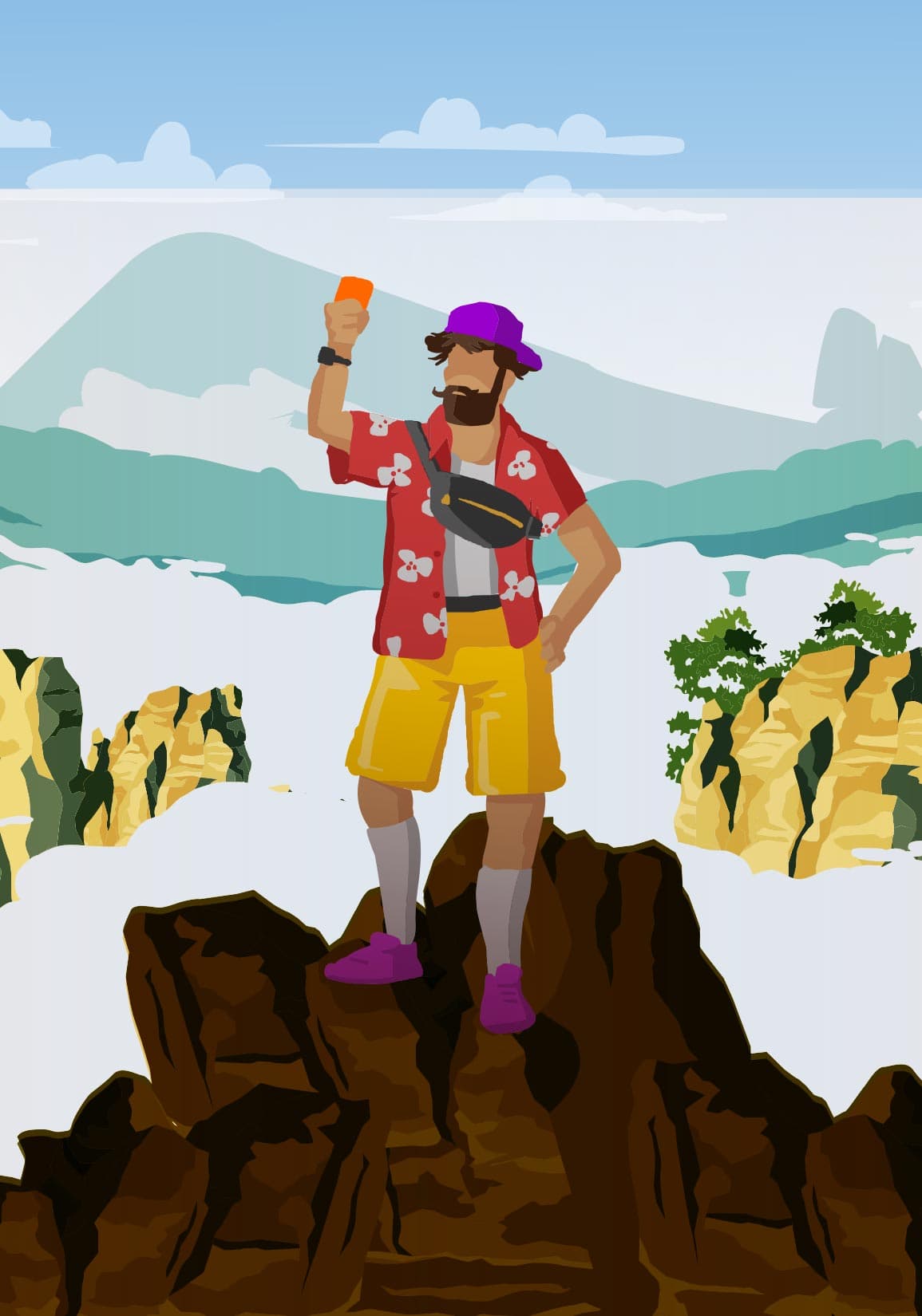 Vektor-Graphik zum Thema Reisen