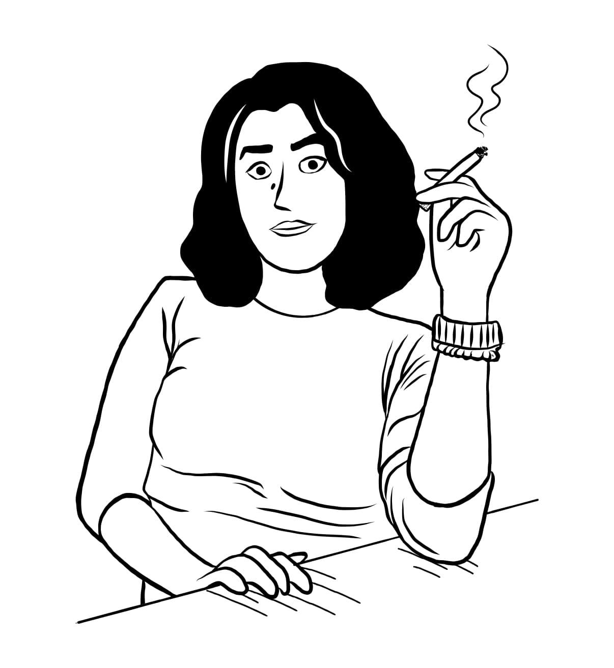 Beitragsbild Portrait der Illustratorin Marjane Satrapi