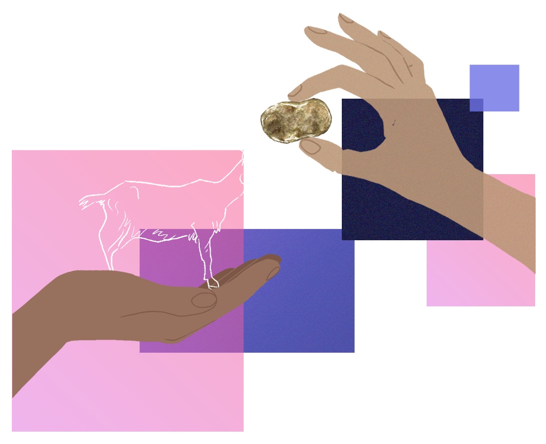 Illustration der Geschichte des Geldes für die ZDF Sendung Aspekte