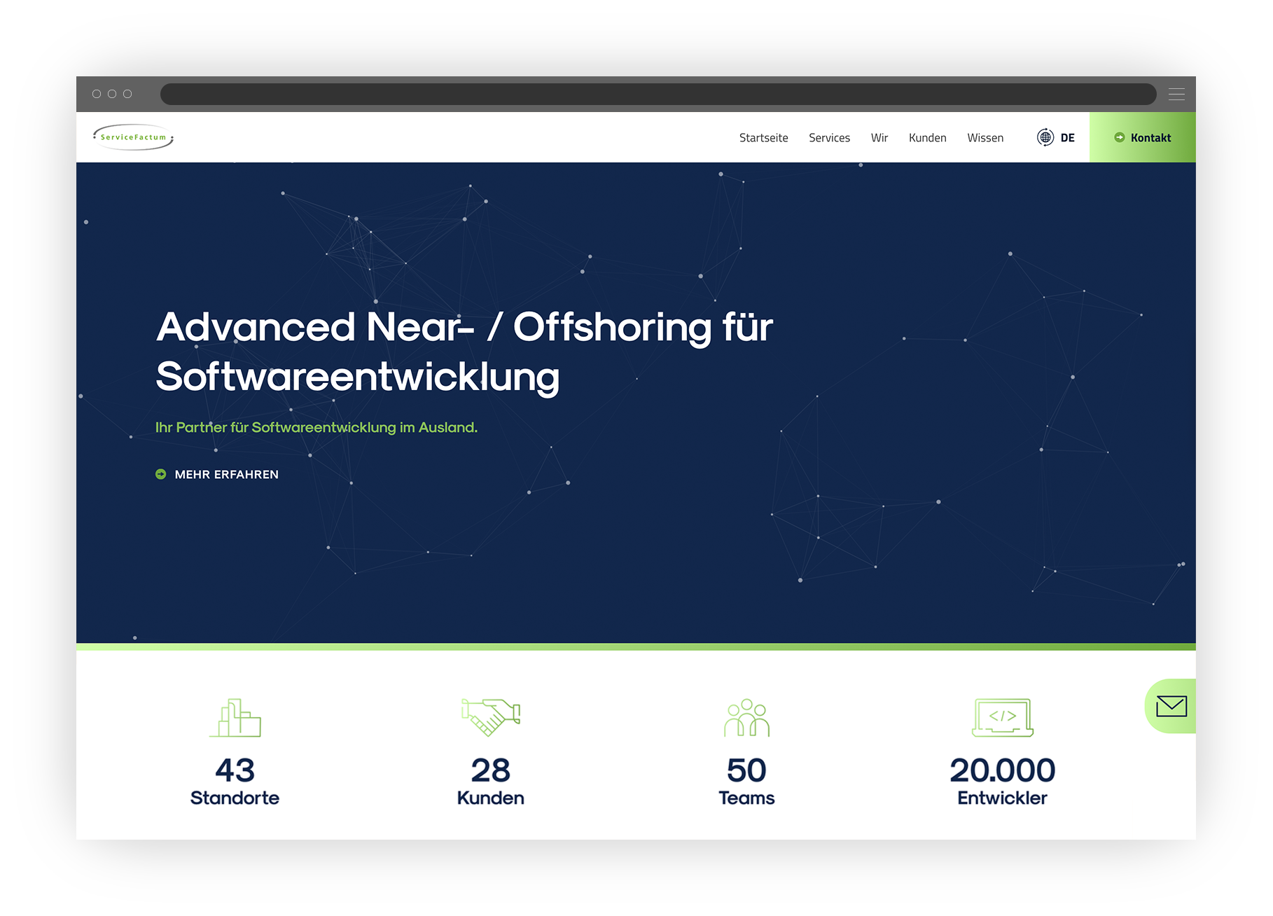 ServiceFactum Website Desktop